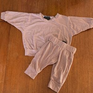 🇨🇦 The Pine Company Bamboo/Organic Cotton Striped Kids Matching Set size 3-6m